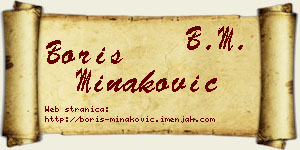 Boris Minaković vizit kartica